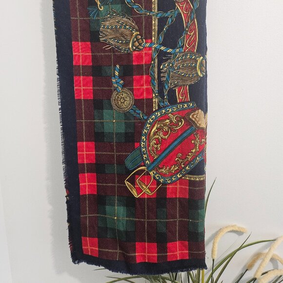 Magnifique foulard vintage à carreaux - Picture 2 of 6